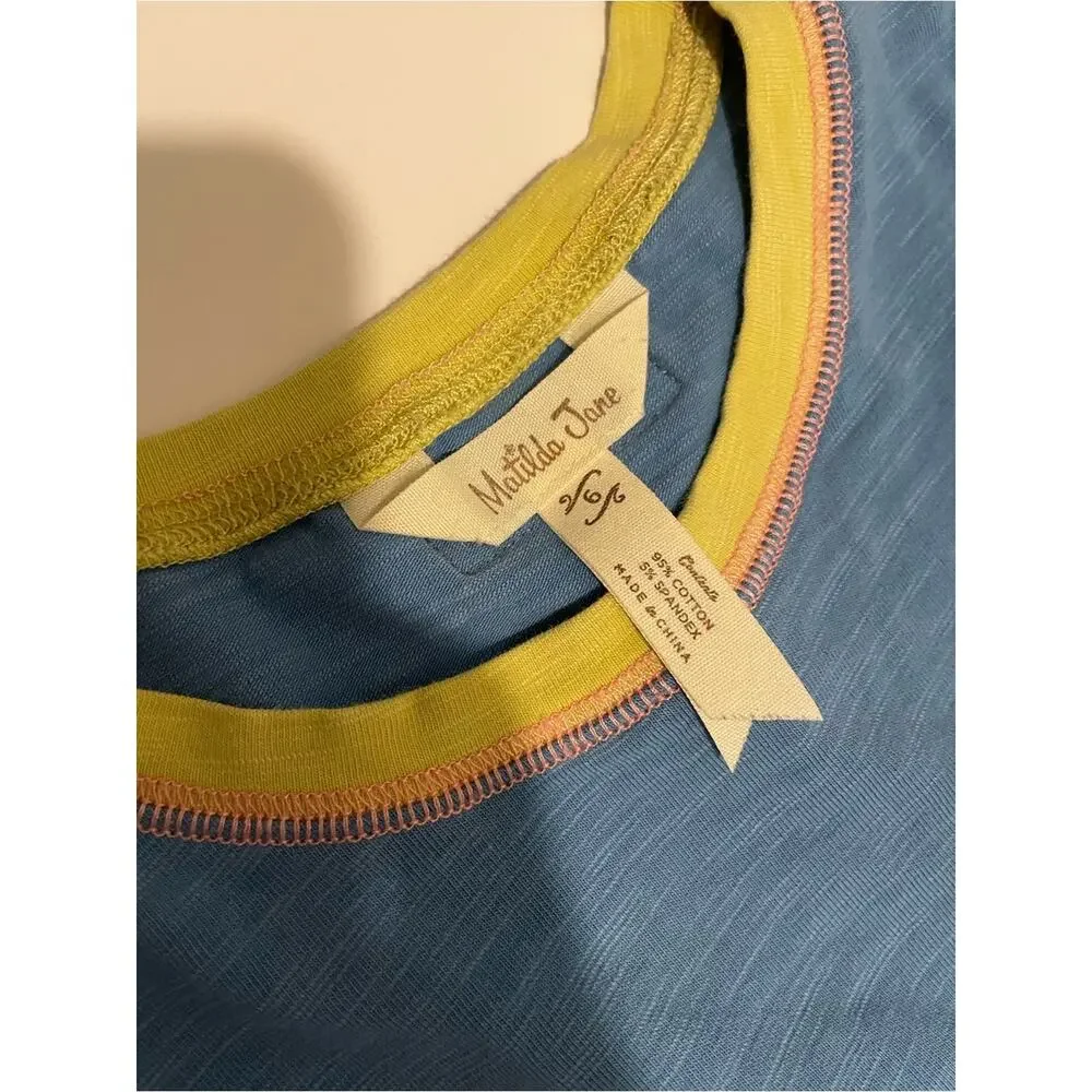 Matilda Jane Brand Girl's size 6 WEEKEND PLANS Dress Blue Make Believe Release